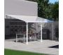 Pergola à adosser en aluminium blanc et polycarbonate Olympia - Canopia by Palram