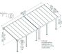 Pergola à adosser en aluminium blanc et polycarbonate Olympia - PAA-0342