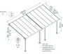 Pergola à adosser en aluminium blanc et polycarbonate Olympia - PAA-0340