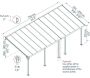 Pergola à adosser en aluminium blanc et polycarbonate Olympia - PAA-0341