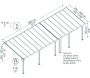 Pergola à adosser en aluminium blanc et polycarbonate Olympia - PAA-0344