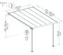 Pergola à adosser en aluminium blanc et polycarbonate Olympia - PAA-0337