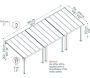 Pergola à adosser en aluminium blanc et polycarbonate Olympia - PAA-0343