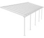 Pergola à adosser en aluminium blanc et polycarbonate Olympia