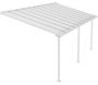 Pergola à adosser en aluminium blanc et polycarbonate Olympia