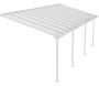 Pergola à adosser en aluminium blanc et polycarbonate Olympia