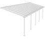 Pergola à adosser en aluminium blanc et polycarbonate Olympia