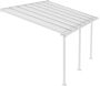 Pergola à adosser en aluminium blanc et polycarbonate Olympia