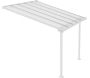 Pergola à adosser en aluminium blanc et polycarbonate Olympia