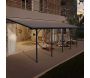 Pergola à adosser en aluminium gris et polycarbonate Feria - Canopia by Palram