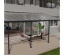 Pergola à adosser en aluminium gris et polycarbonate Feria - Canopia by Palram