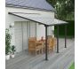 Pergola à adosser en aluminium gris et polycarbonate Olympia - Canopia by Palram