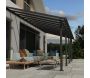 Pergola à adosser en aluminium gris et polycarbonate Olympia - Canopia by Palram