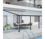 Pergola à adosser en aluminium gris et polycarbonate Olympia - Canopia by Palram