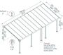 Pergola à adosser en aluminium gris et polycarbonate Olympia - PAA-0333