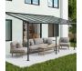 Pergola à adosser en aluminium gris et polycarbonate Sierra - Canopia by Palram