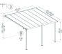 Pergola à adosser en aluminium gris et polycarbonate Sierra - PAA-0307