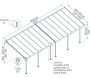 Pergola à adosser en aluminium gris et polycarbonate Sierra - PAA-0311