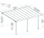 Pergola à adosser en aluminium gris et polycarbonate Sierra - PAA-0308