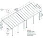 Pergola à adosser en aluminium gris et polycarbonate Sierra - PAA-0313