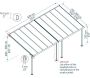 Pergola à adosser en aluminium gris et polycarbonate Sierra - PAA-0309