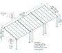 Pergola à adosser en aluminium gris et polycarbonate Sierra - PAA-0312