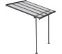 Pergola à adosser en aluminium gris et polycarbonate Sierra