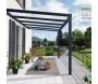 Pergola à adosser en aluminium gris et polycarbonate Stockholm - Canopia by Palram