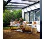 Pergola à adosser en aluminium gris et polycarbonate Stockholm - 7