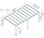 Pergola à adosser en aluminium gris et polycarbonate Stockholm - PAA-0366