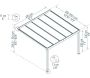 Pergola à adosser en aluminium gris et polycarbonate Stockholm - PAA-0363