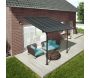 Pergola à adosser en aluminium et polycarbonate gris Capri - Canopia by Palram