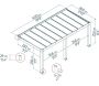 Pergola en bois de cèdre et polycarbonate Helsinki - PAA-0380