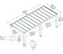 Pergola en bois de cèdre et polycarbonate Helsinki - PAA-0382