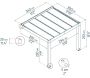 Pergola en bois de cèdre et polycarbonate Helsinki - PAA-0377