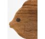 Poisson sur pied en bois recyclé et métal - 5