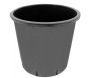 Pot de plantation rond de 25 litres noir 33 x 33 cm