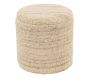 Pouf / coffre en laine bouclette