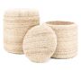 Pouf / coffre en laine bouclette - AUB-6925