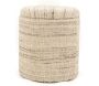 Pouf / coffre bouclette en laine