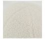 Pouf en tissu bouclettes blanc - AUB-6106