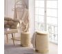 Pouf en tissu molletonné Comfort (Lot de 2) - HANAH HOME