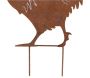 Décors de jardin en métal poule + coq (lot de 2) - AUB-6629