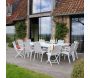 Salon de jardin en aluminium et verre White star