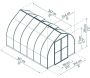 Serre de jardin en aluminium argent et polycarbonate Bella - PAA-0153