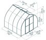 Serre de jardin en aluminium argent et polycarbonate Bella - PAA-0152