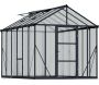 Serre de jardin en aluminium gris et polycarbonate Glory