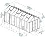 Serre de jardin en aluminium gris et polycarbonate Glory - PAA-0163