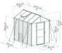 Serre de jardin en aluminium gris et polycarbonate Glory - PAA-0159