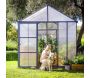 Serre de jardin en aluminium gris et polycarbonate Glory - Canopia by Palram